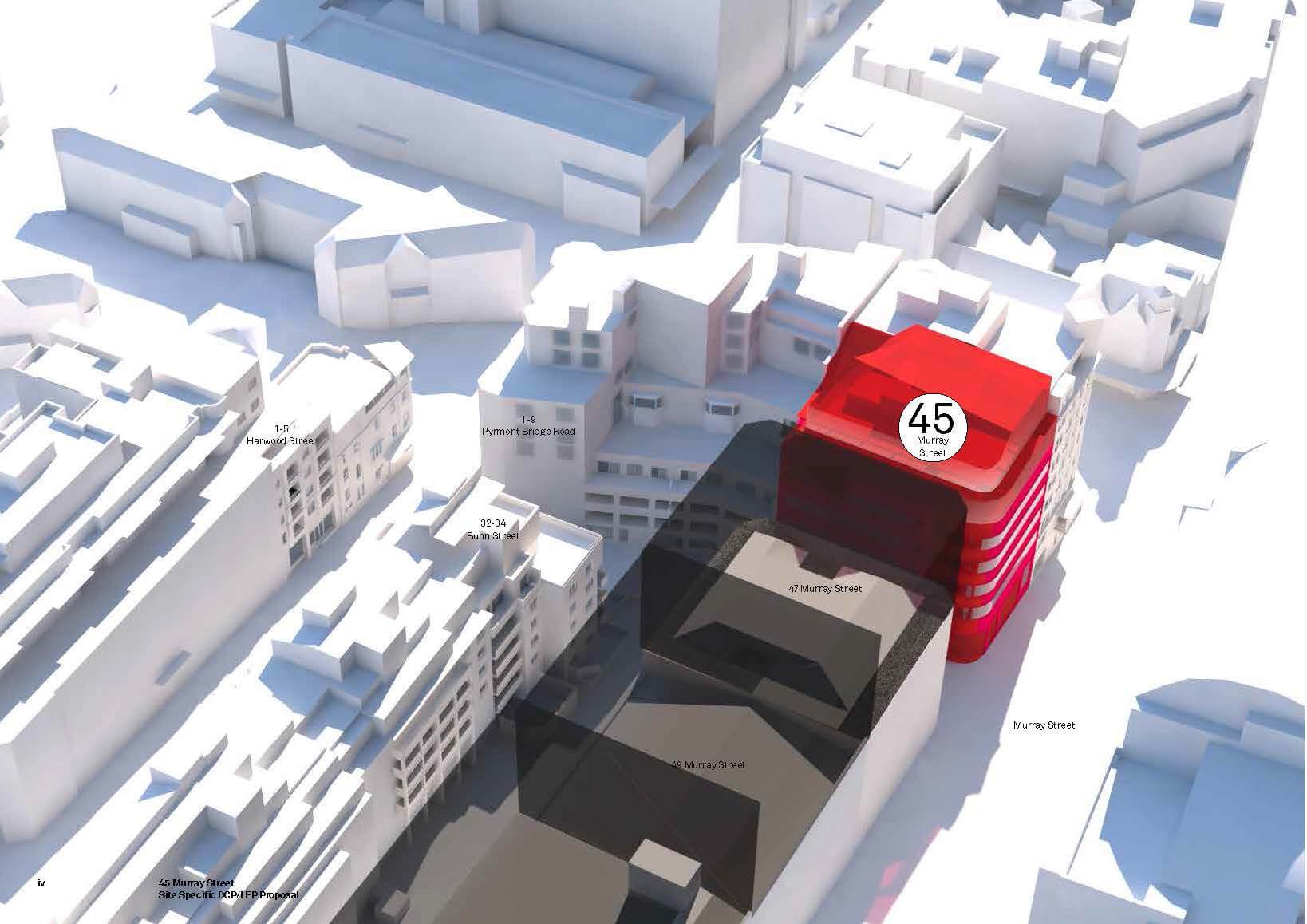 Image showing the location of planning project and shading effect of building, re-zoning project managed by McNally Management